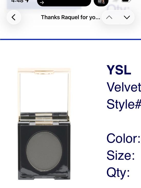 Yves Saint Laurent Other - Yves Saint Laurent Velvet Single Eyeshadow — Charcoal Gray